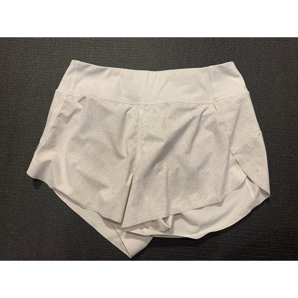 ATHLETA Run With It‎ 3" Short in White Python Size Small Womens Activewear
